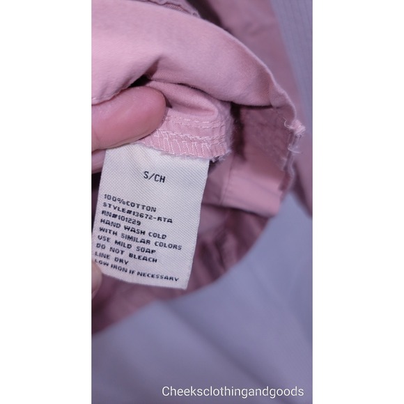 Ashley Pink Floral Embroidered Boho Cotton Utility Jacket size SMALL - Picture 6 of 6